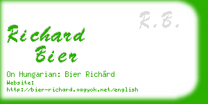 richard bier business card